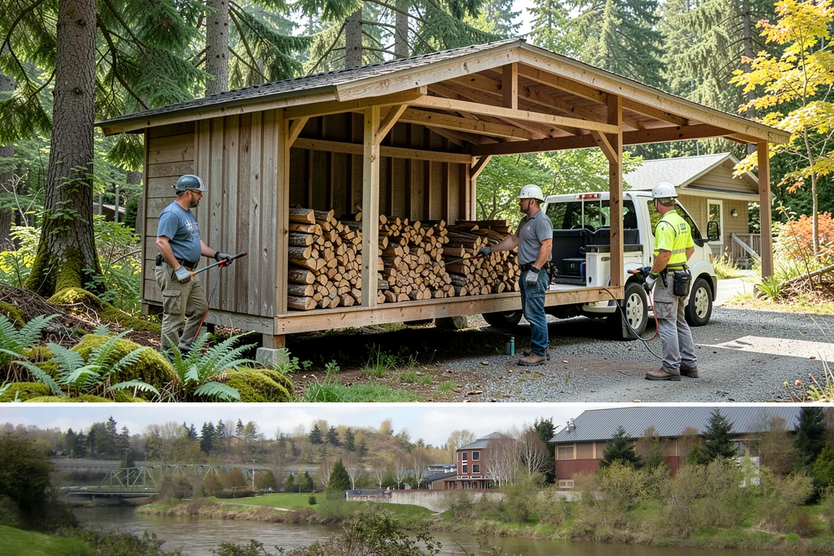 Three Cord Firewood in Tukwila, King County, WA - Order three cords in late summer to guarantee a full winter's reserve before demand peaks.