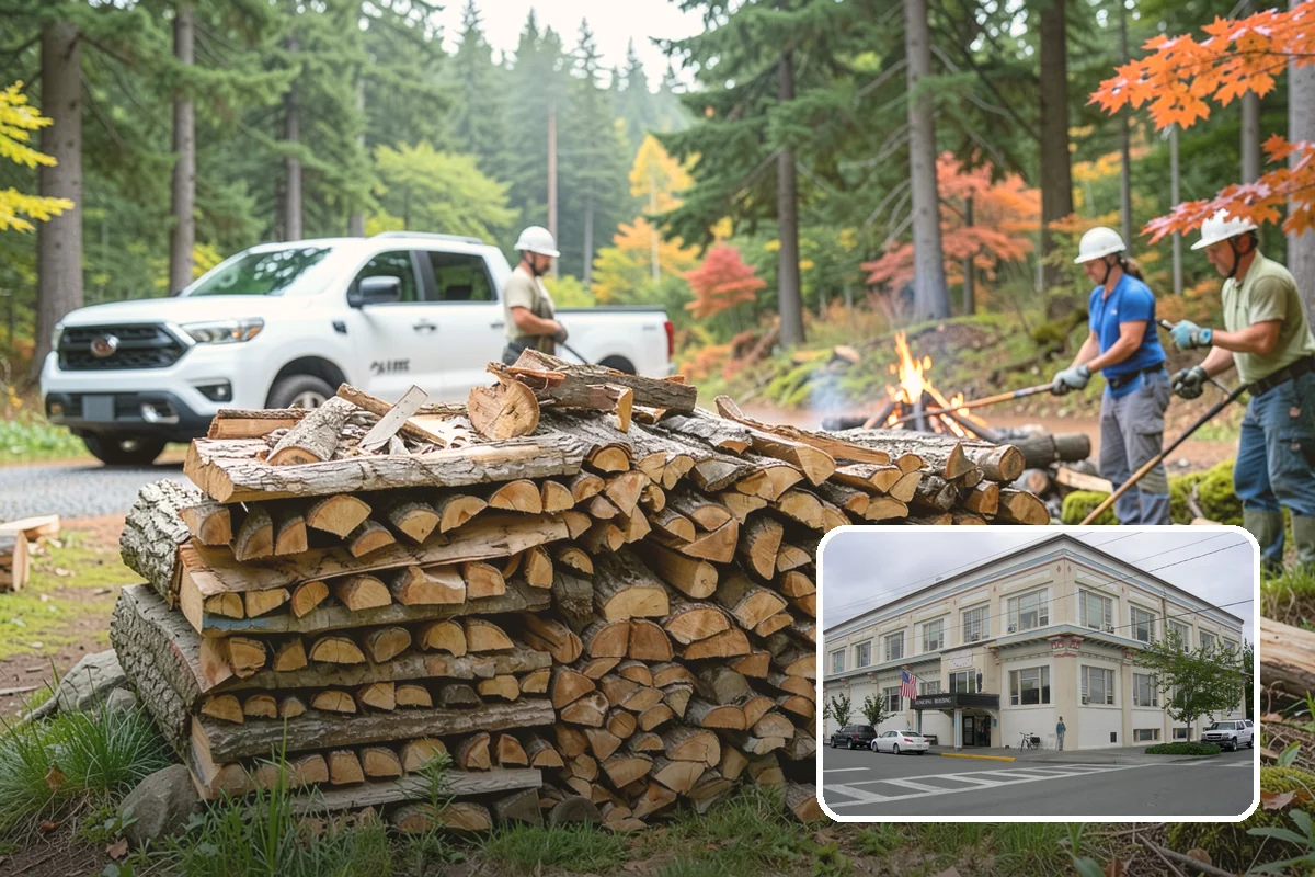 Tree Removal for Firewood in Anacortes, Skagit County, WA - Turns removal waste into usable firewood