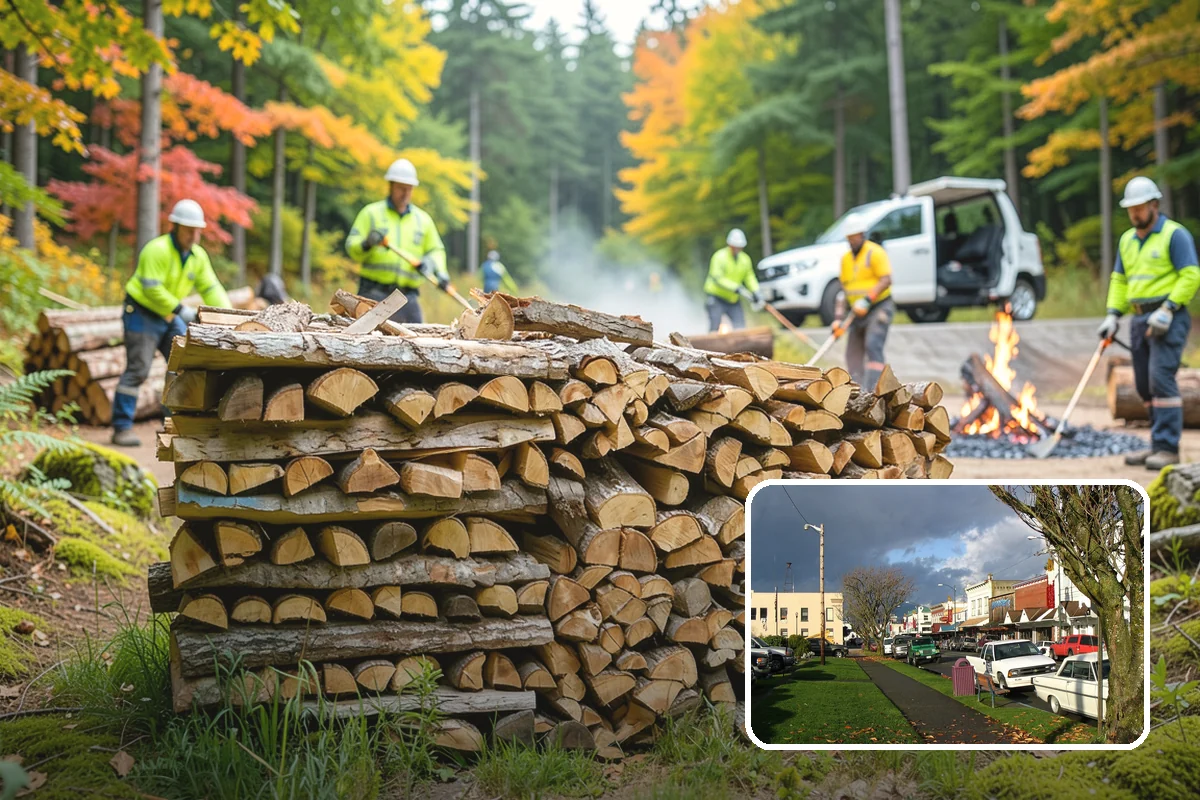 Tree Removal for Firewood in Arlington, Snohomish County, WA - Turns removal waste into usable firewood