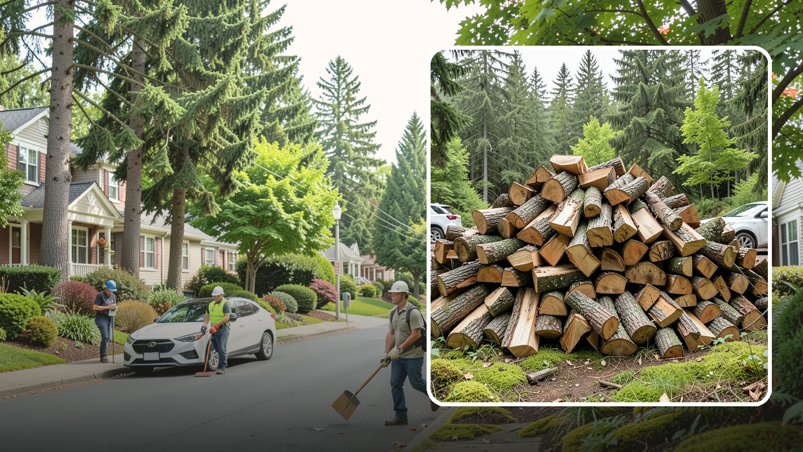 Tree Removal for Firewood in Beaux Arts Village, King County, WA - We remove standing trees and convert the usable wood into firewood for your property.
