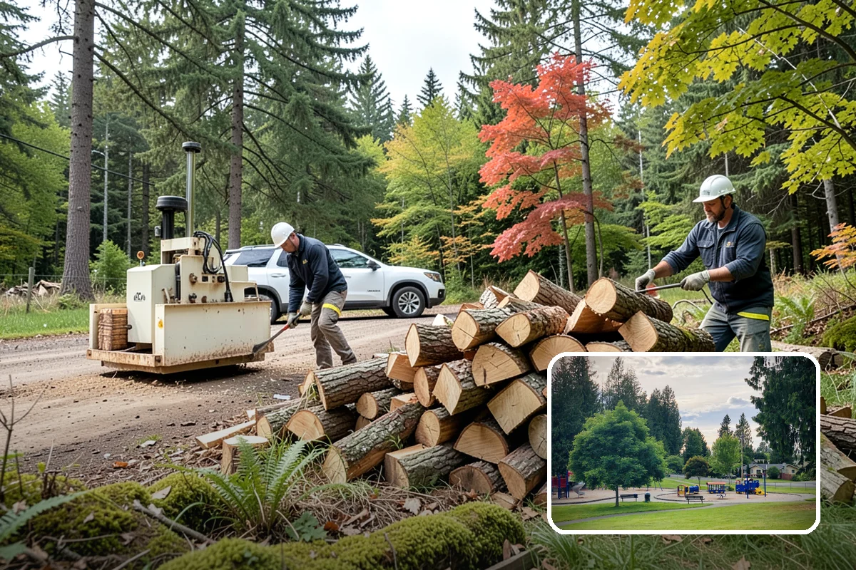 Tree Removal for Firewood in Bonney Lake, Pierce County, WA - Turns removal waste into usable firewood