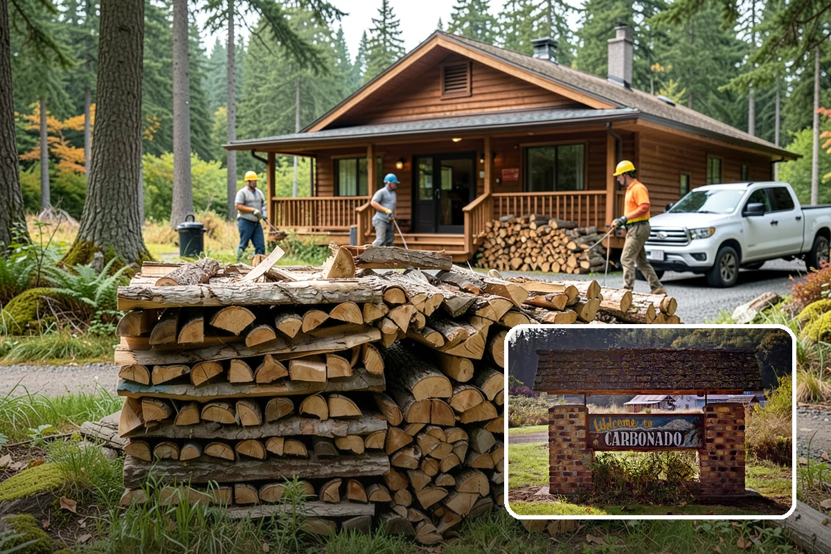 Tree Removal for Firewood in Carbonado, Pierce County, WA - Turns removal waste into usable firewood