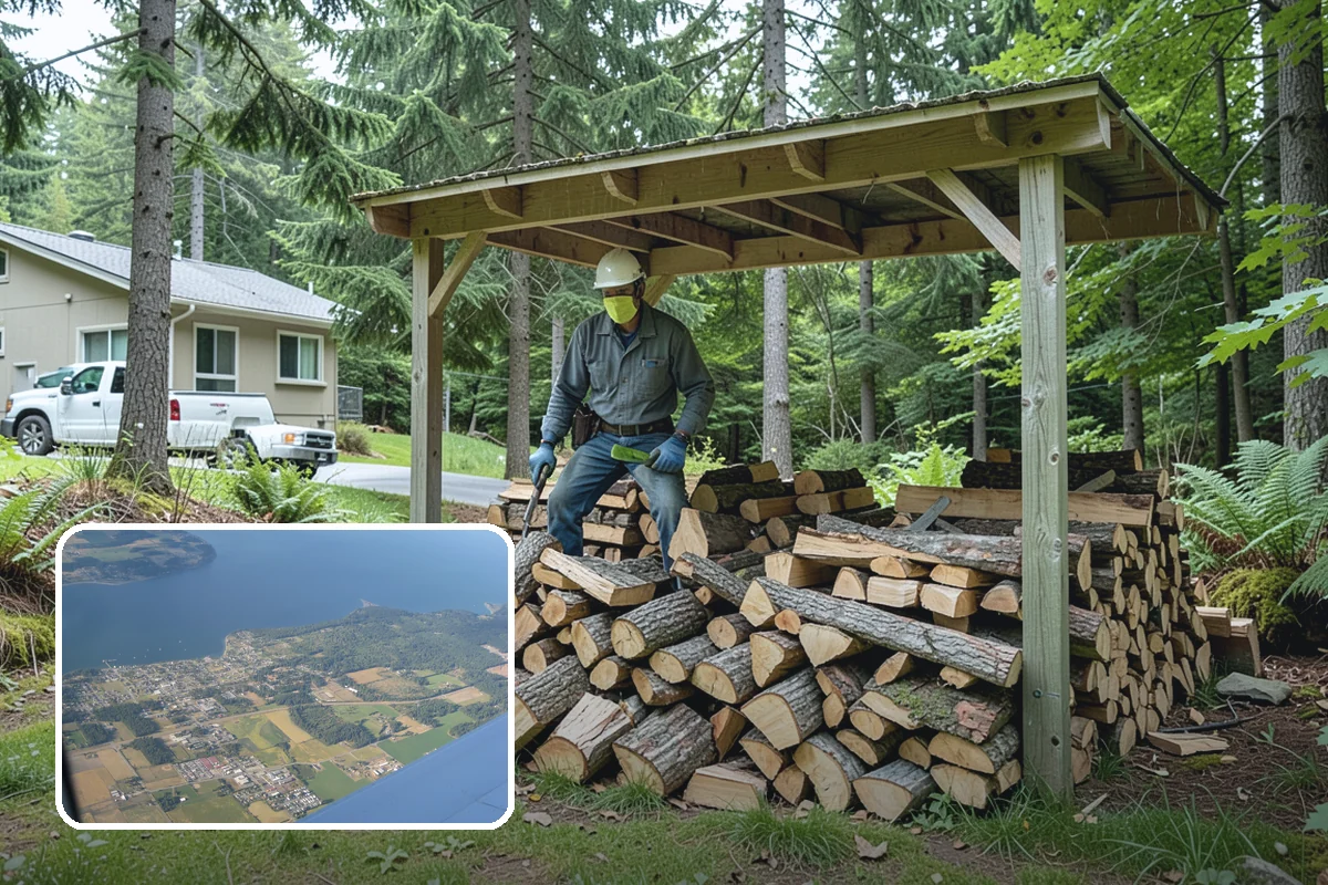 Tree Removal for Firewood in Coupeville, Island County, WA - Turns removal waste into usable firewood