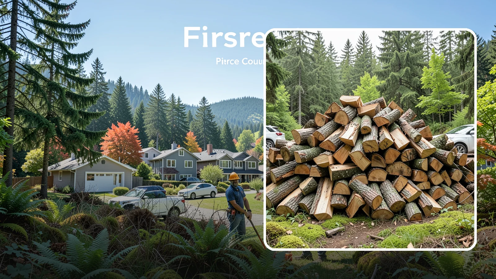Tree Removal for Firewood in Fircrest, Pierce County, WA - We remove standing trees and convert the usable wood into firewood for your property.