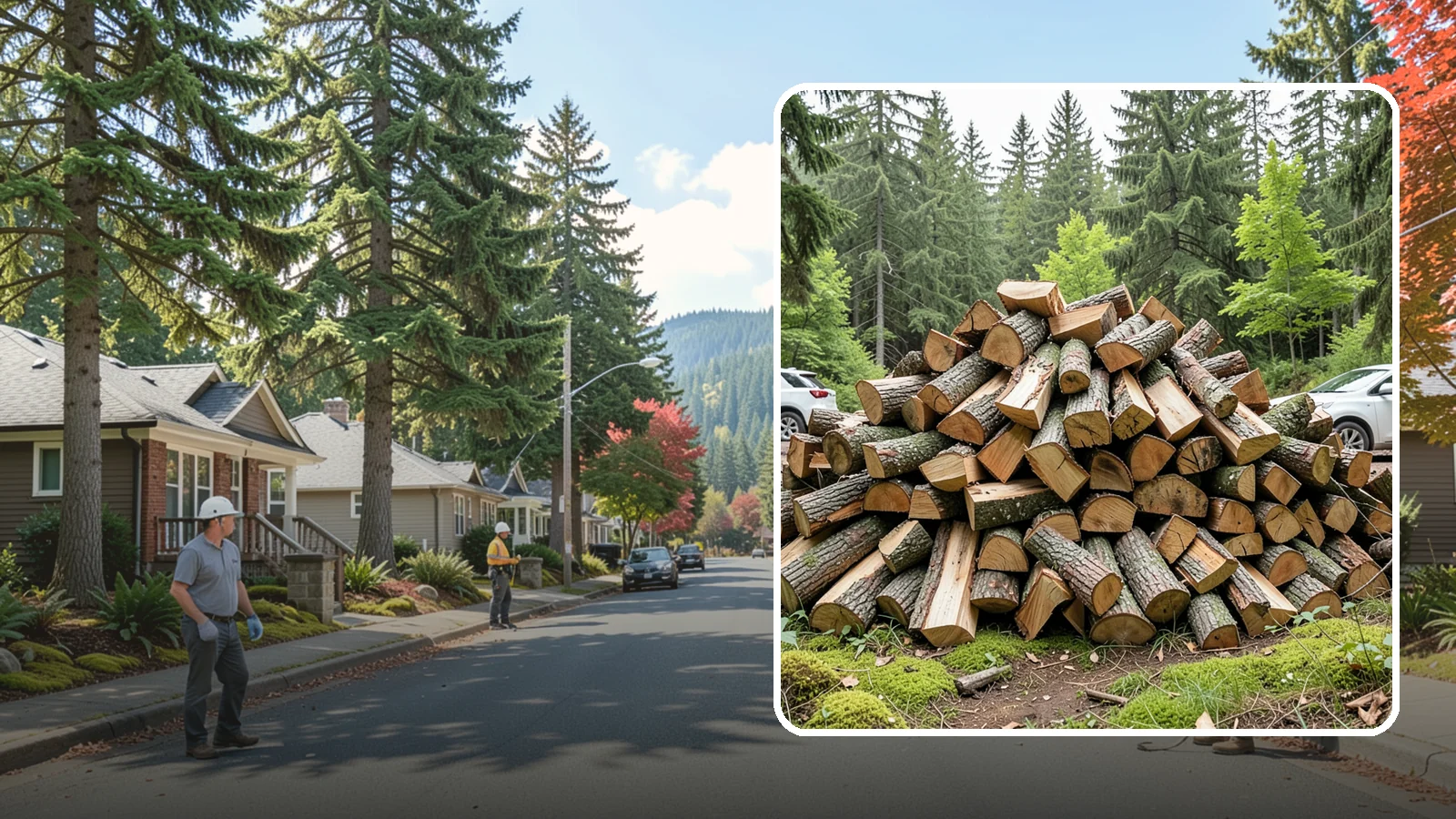 Tree Removal for Firewood in Hunts Point, King County, WA - We remove standing trees and convert the usable wood into firewood for your property.
