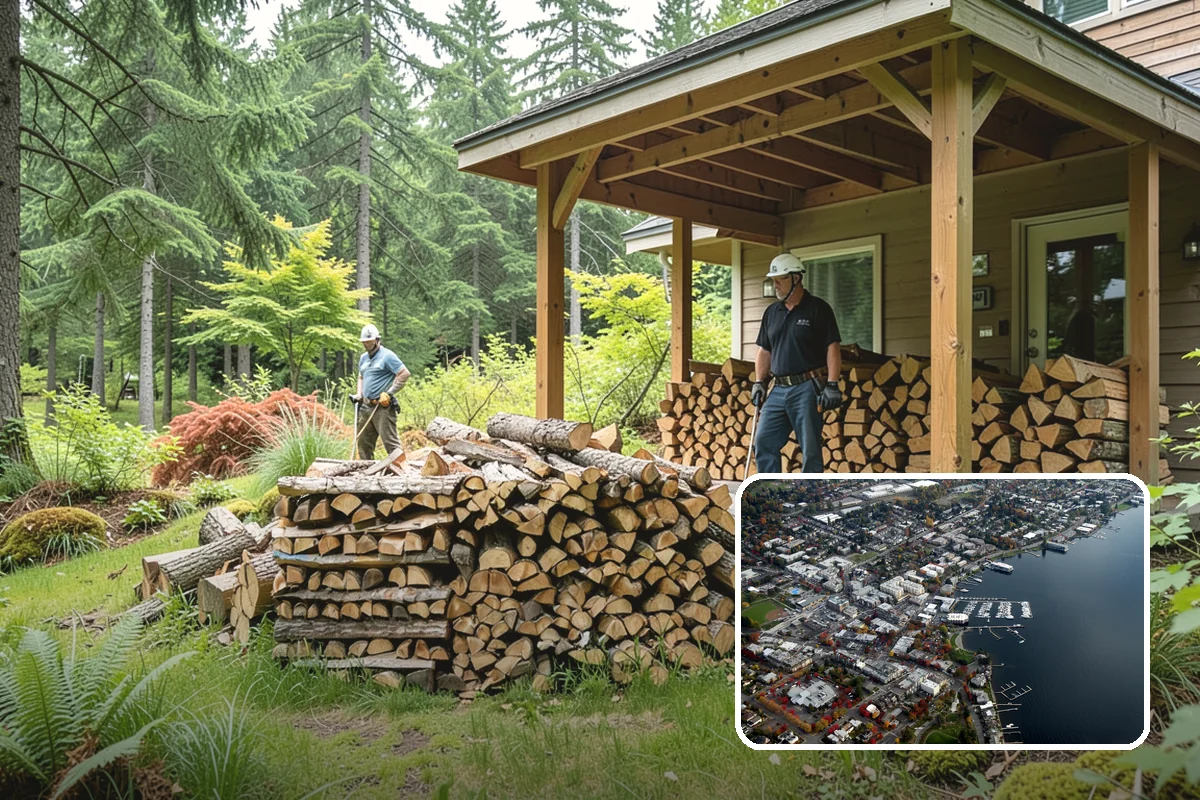 Tree Removal for Firewood in Kirkland, King County, WA - Turns removal waste into usable firewood