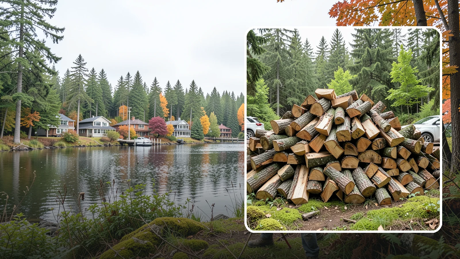 Tree Removal for Firewood in La Conner, Skagit County, WA - We remove standing trees and convert the usable wood into firewood for your property.