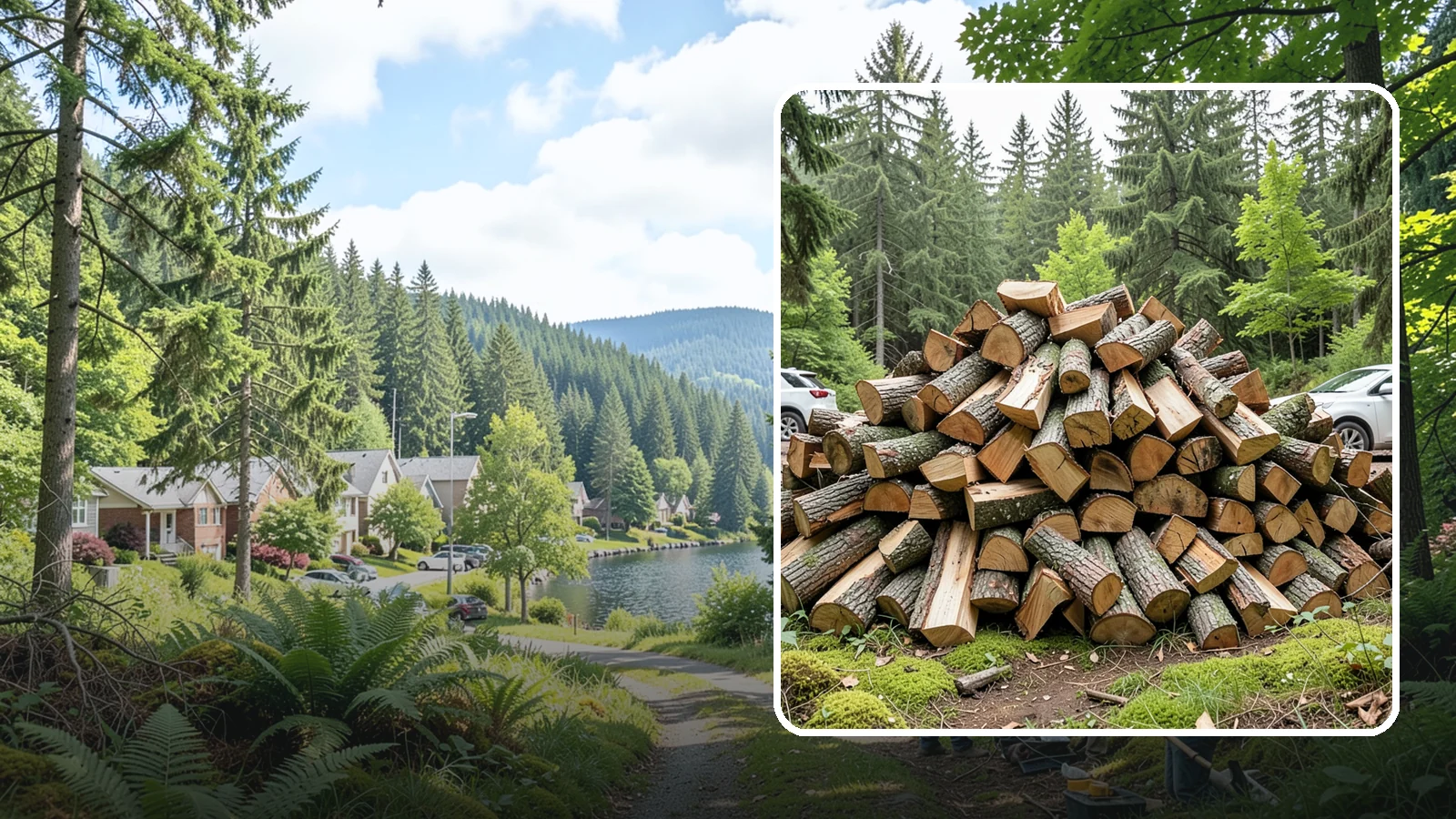 Tree Removal for Firewood in Lake Forest Park, King County, WA - We remove standing trees and convert the usable wood into firewood for your property.