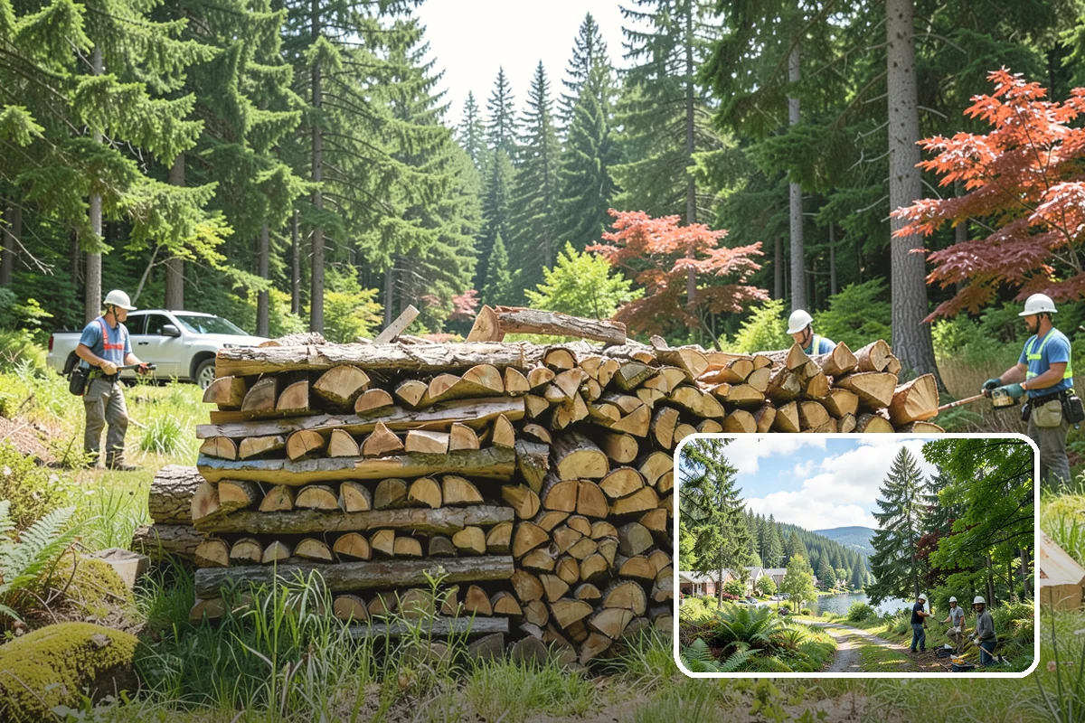 Tree Removal for Firewood in Lake Forest Park, King County, WA - Turns removal waste into usable firewood