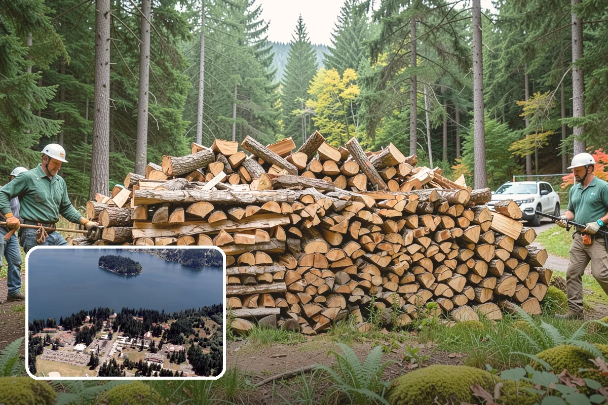 Tree Removal for Firewood in Lakewood, Pierce County, WA - Turns removal waste into usable firewood