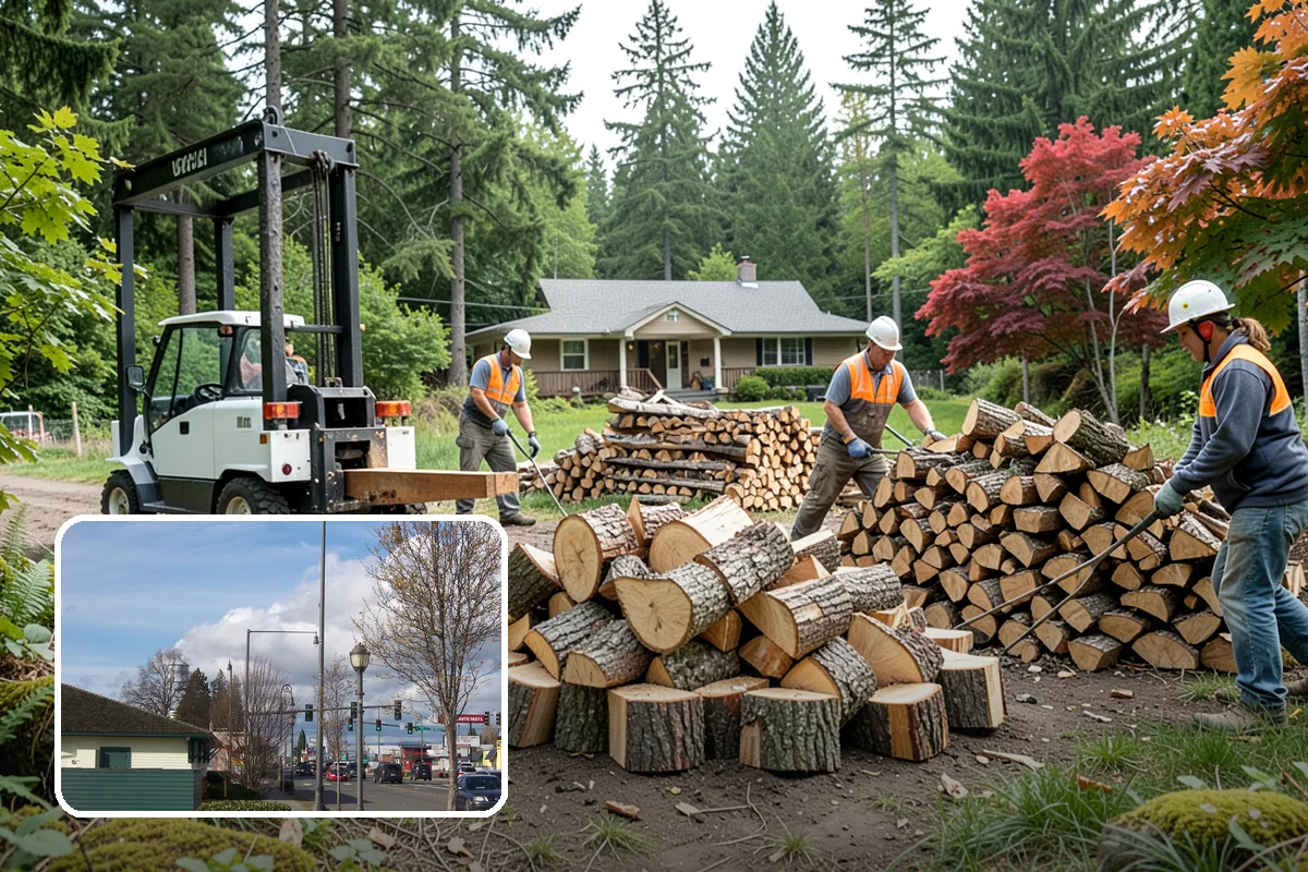 Tree Removal for Firewood in Marysville, Snohomish County, WA - Turns removal waste into usable firewood