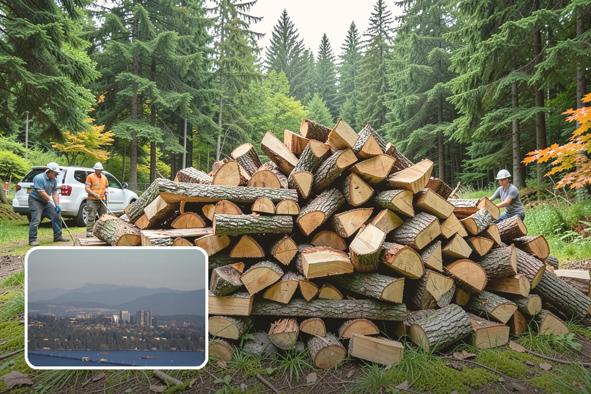 Tree Removal for Firewood in Medina, King County, WA - Turns removal waste into usable firewood