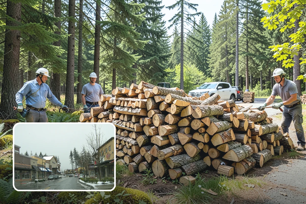 Tree Removal for Firewood in Mill Creek, Snohomish County, WA - Turns removal waste into usable firewood