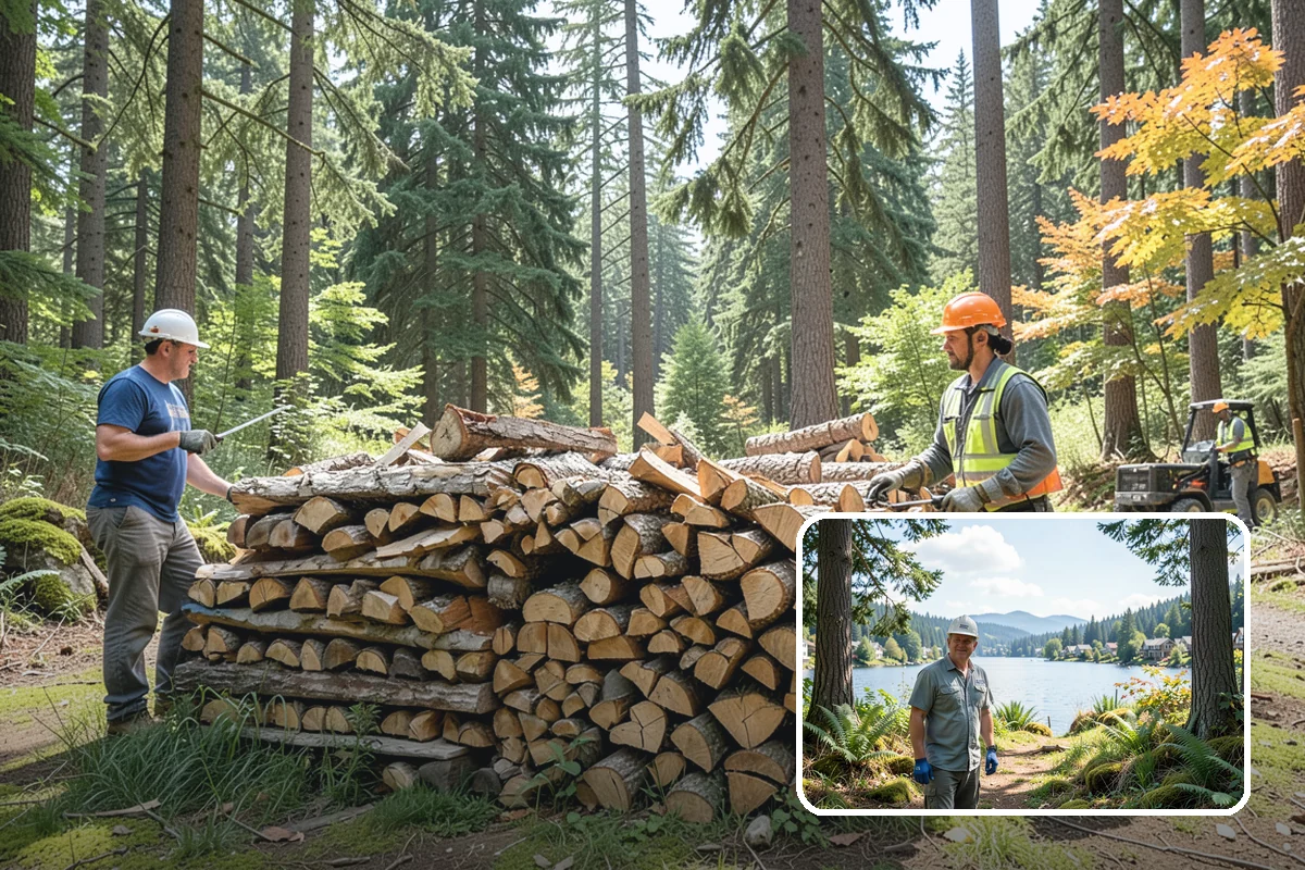 Tree Removal for Firewood in Milton, King County, WA - Turns removal waste into usable firewood
