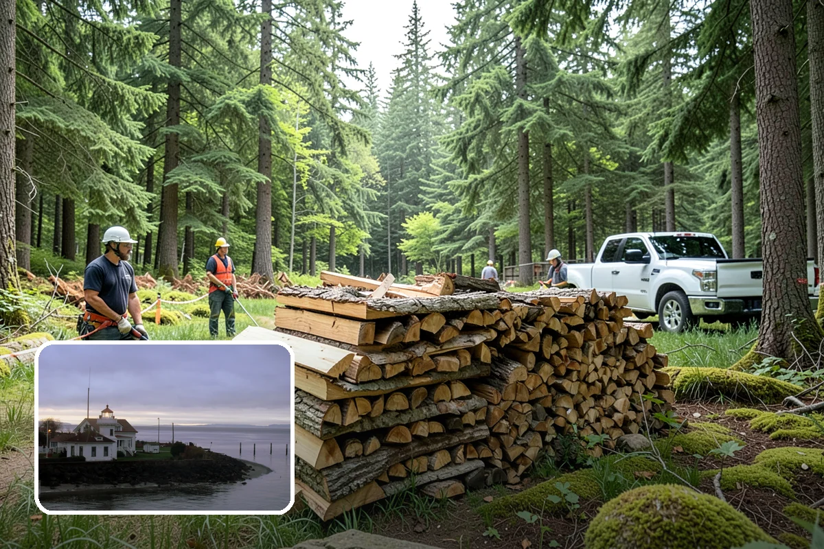 Tree Removal for Firewood in Mukilteo, Snohomish County, WA - Turns removal waste into usable firewood