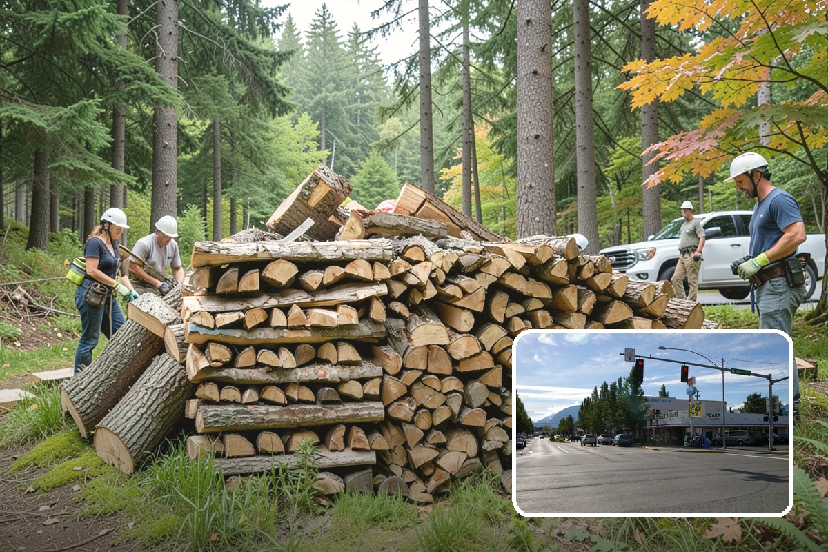 Tree Removal for Firewood in North Bend, King County, WA - Turns removal waste into usable firewood