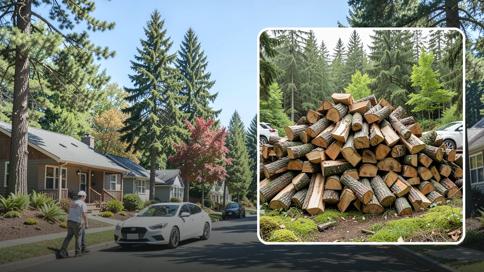 Tree Removal for Firewood in Orting, Pierce County, WA - We remove standing trees and convert the usable wood into firewood for your property.