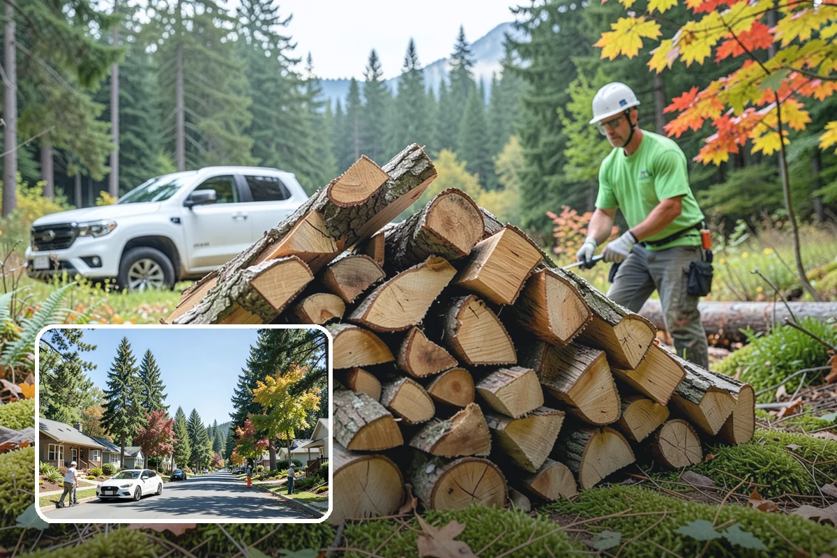 Tree Removal for Firewood in Orting, Pierce County, WA - Turns removal waste into usable firewood
