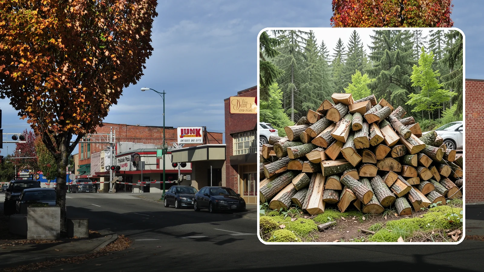 Tree Removal for Firewood in Puyallup, Pierce County, WA - We remove standing trees and convert the usable wood into firewood for your property.