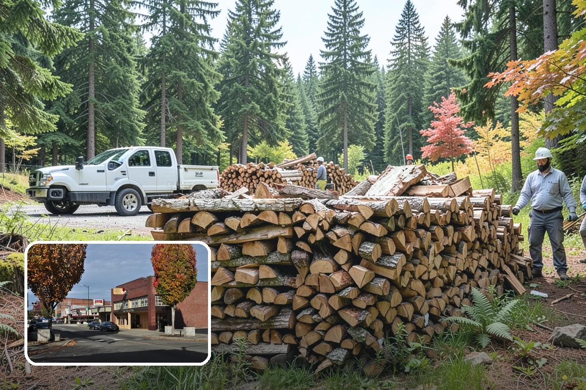 Tree Removal for Firewood in Puyallup, Pierce County, WA - Turns removal waste into usable firewood