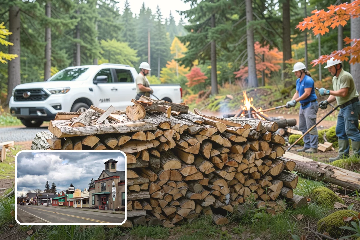 Tree Removal for Firewood in Roy, Pierce County, WA - Turns removal waste into usable firewood