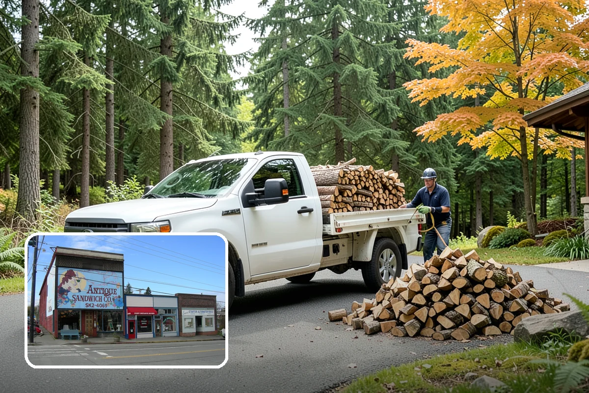 Tree Removal for Firewood in Ruston, Pierce County, WA - Turns removal waste into usable firewood
