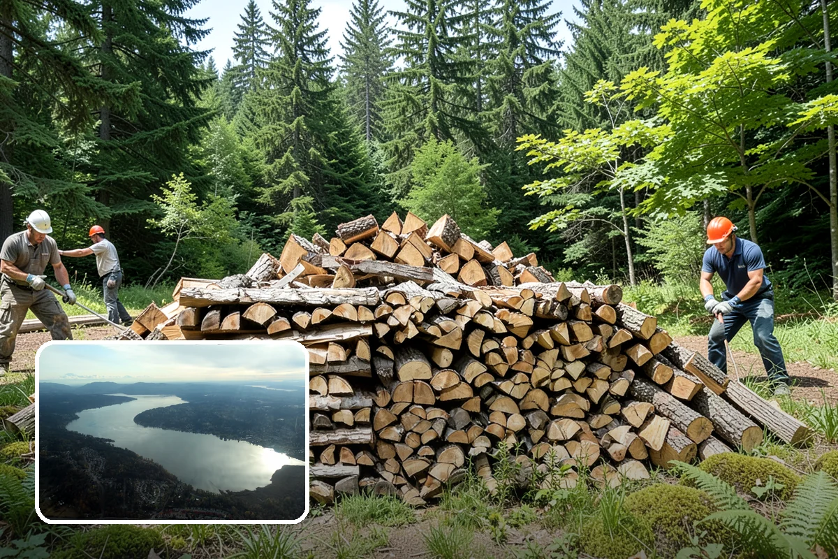 Tree Removal for Firewood in Sammamish, King County, WA - Turns removal waste into usable firewood