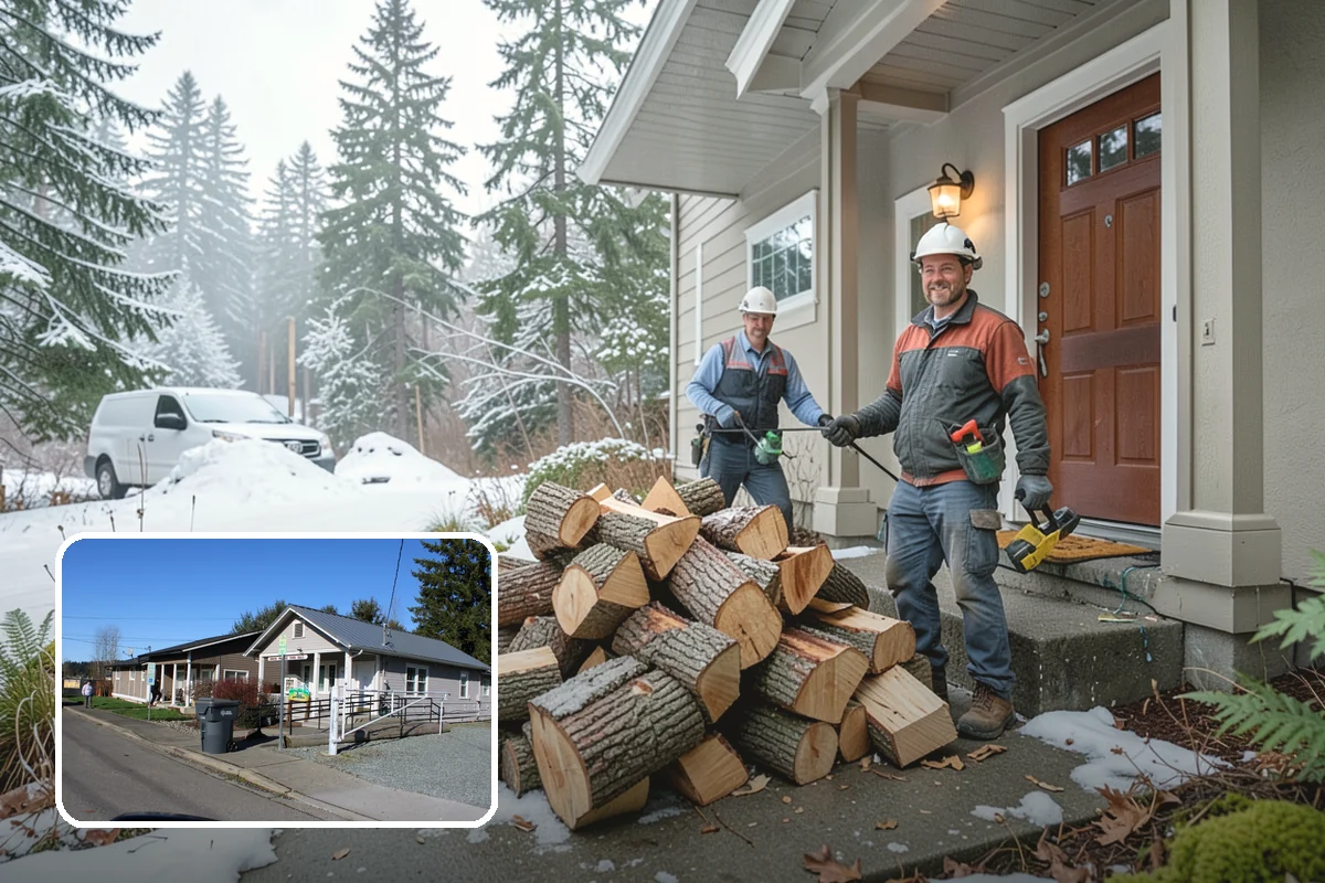 Tree Removal for Firewood in South Prairie, Pierce County, WA - Turns removal waste into usable firewood