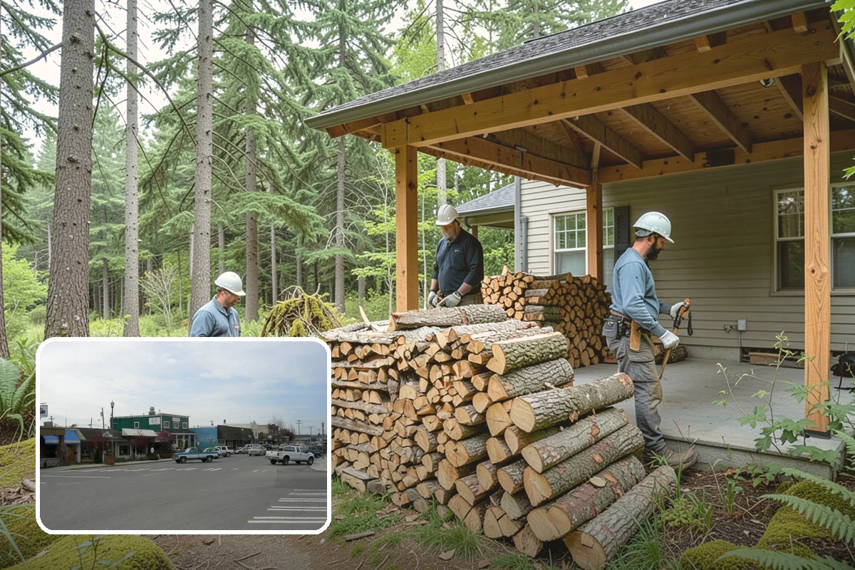 Tree Removal for Firewood in Stanwood, Snohomish County, WA - Turns removal waste into usable firewood