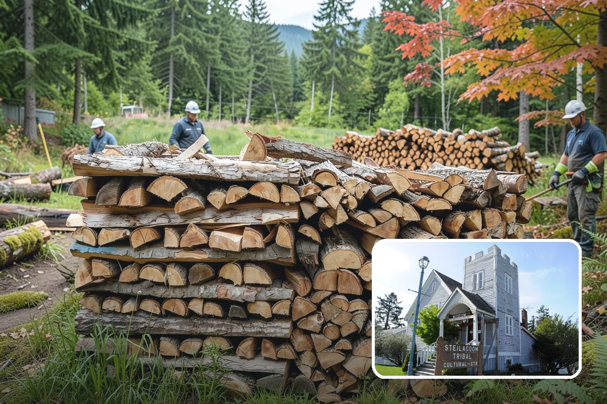 Tree Removal for Firewood in Steilacoom, Pierce County, WA - Turns removal waste into usable firewood
