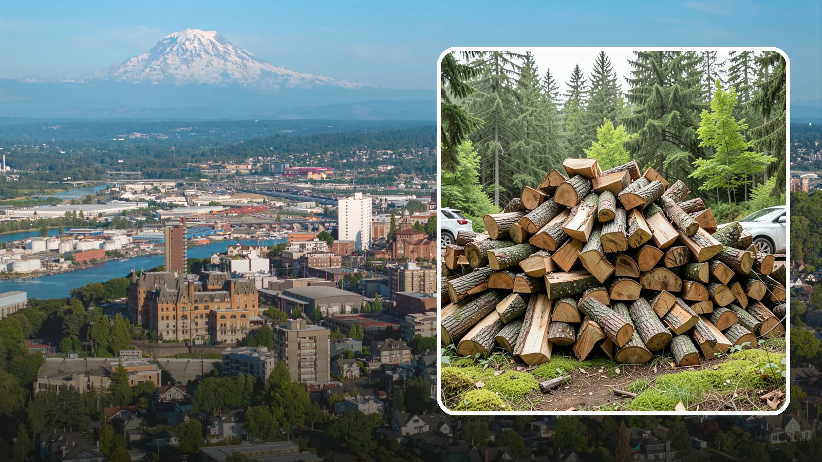 Tree Removal for Firewood in Tacoma, Pierce County, WA - We remove standing trees and convert the usable wood into firewood for your property.
