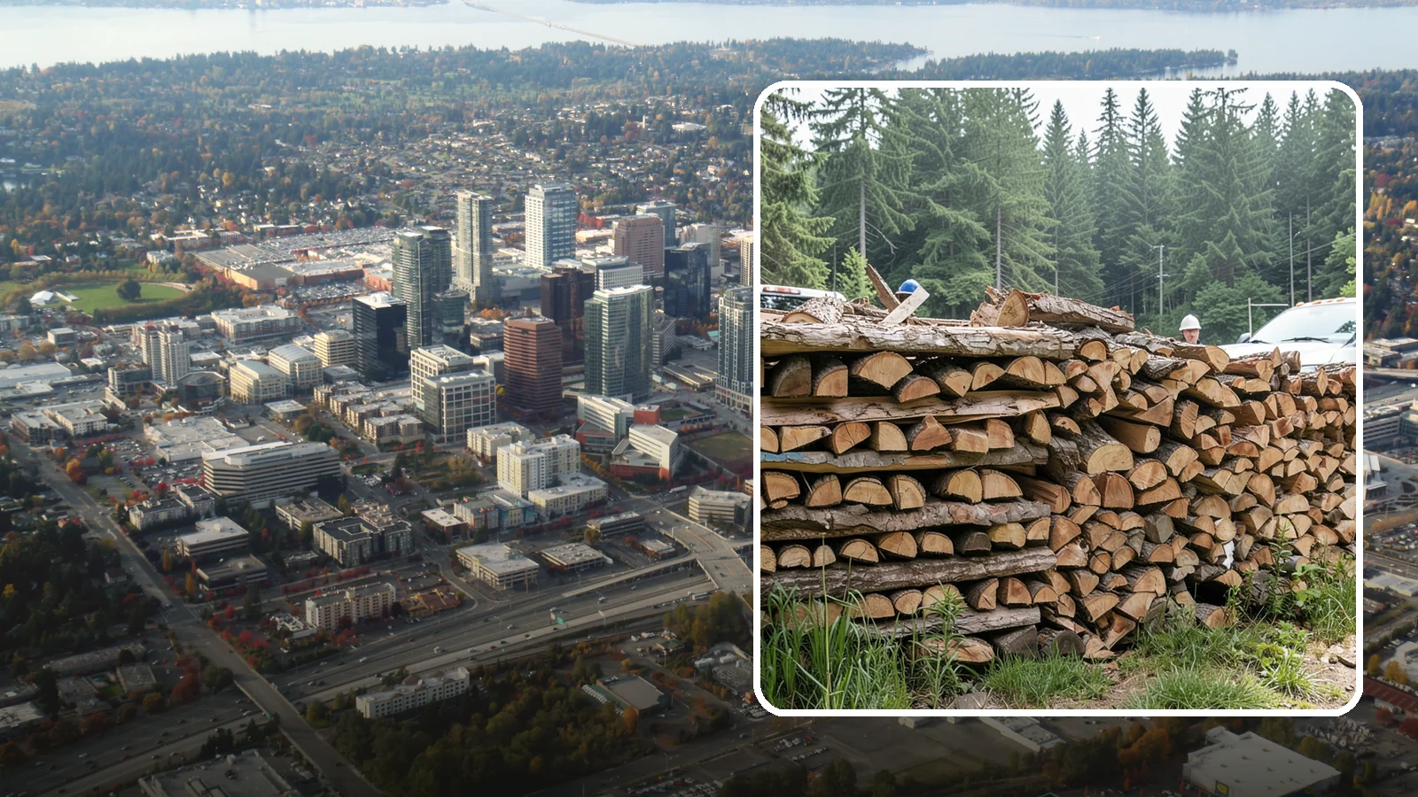 Truckload Firewood in Bellevue, King County, WA - A full truckload of firewood delivered in bulk for heavy burners and larger properties.