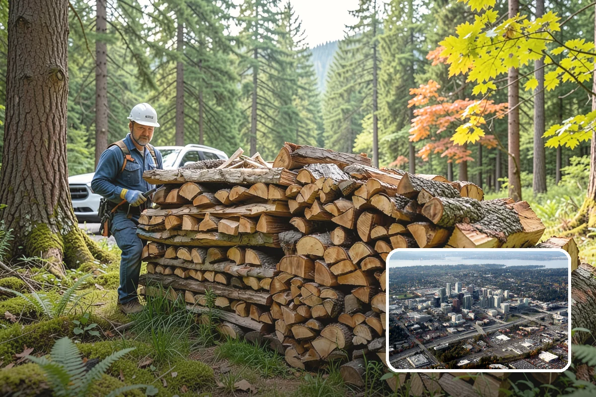 Truckload Firewood in Bellevue, King County, WA - Maximum volume in a single efficient delivery