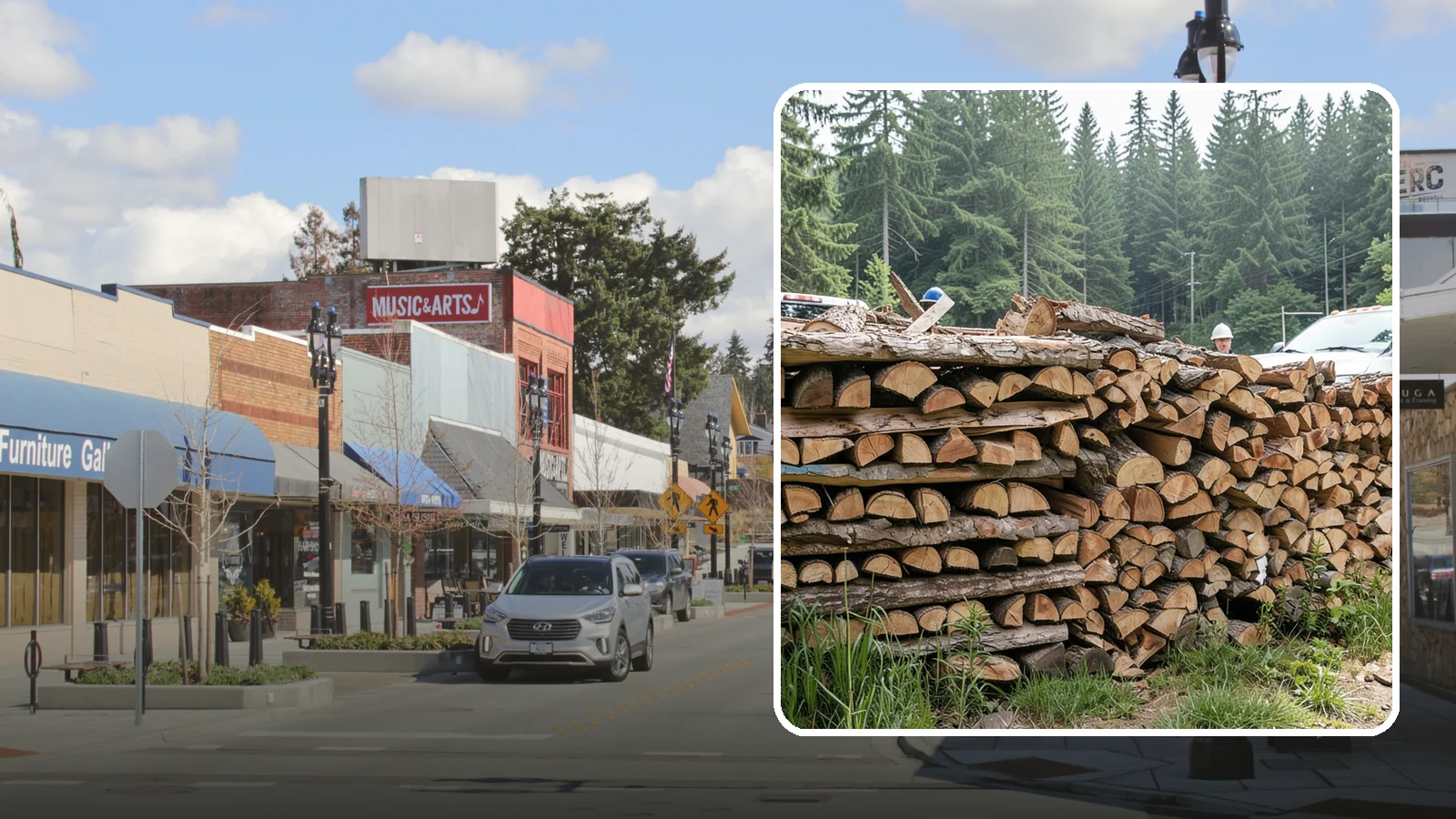 Truckload Firewood in Bothell, King County, WA - A full truckload of firewood delivered in bulk for heavy burners and larger properties.