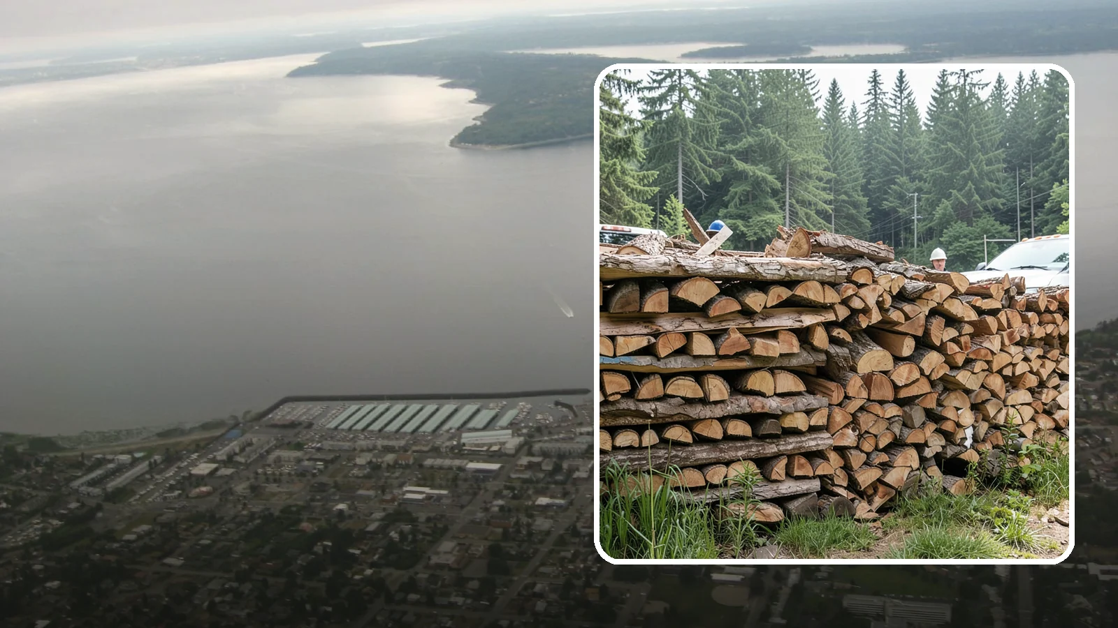 Truckload Firewood in Des Moines, King County, WA - A full truckload of firewood delivered in bulk for heavy burners and larger properties.