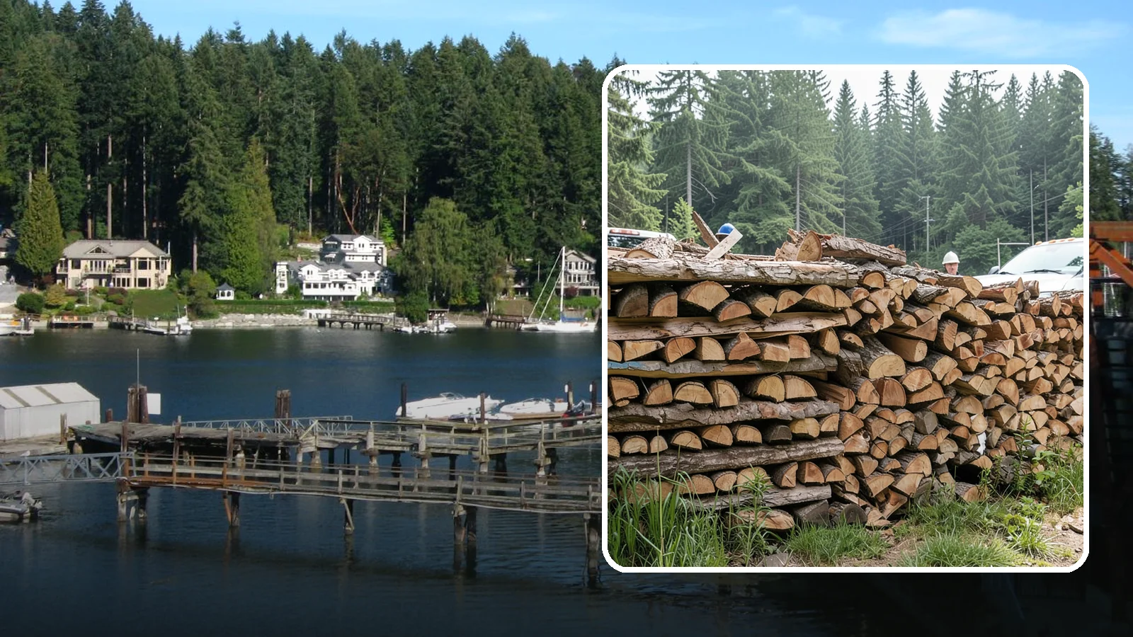Truckload Firewood in Gig Harbor, Pierce County, WA - A full truckload of firewood delivered in bulk for heavy burners and larger properties.