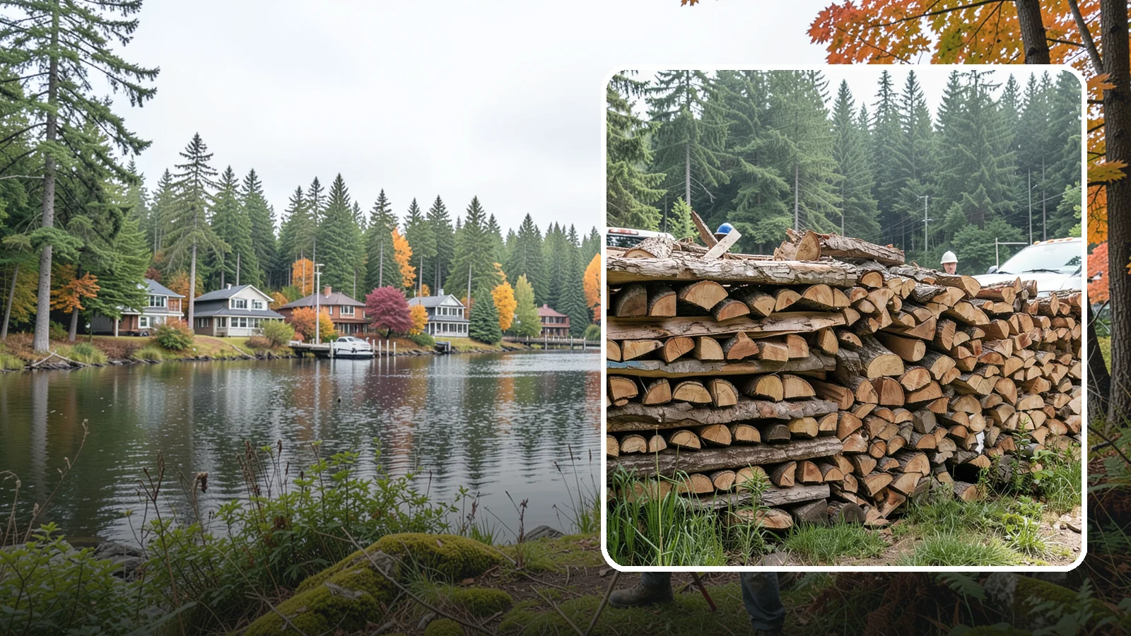 Truckload Firewood in La Conner, Skagit County, WA - A full truckload of firewood delivered in bulk for heavy burners and larger properties.