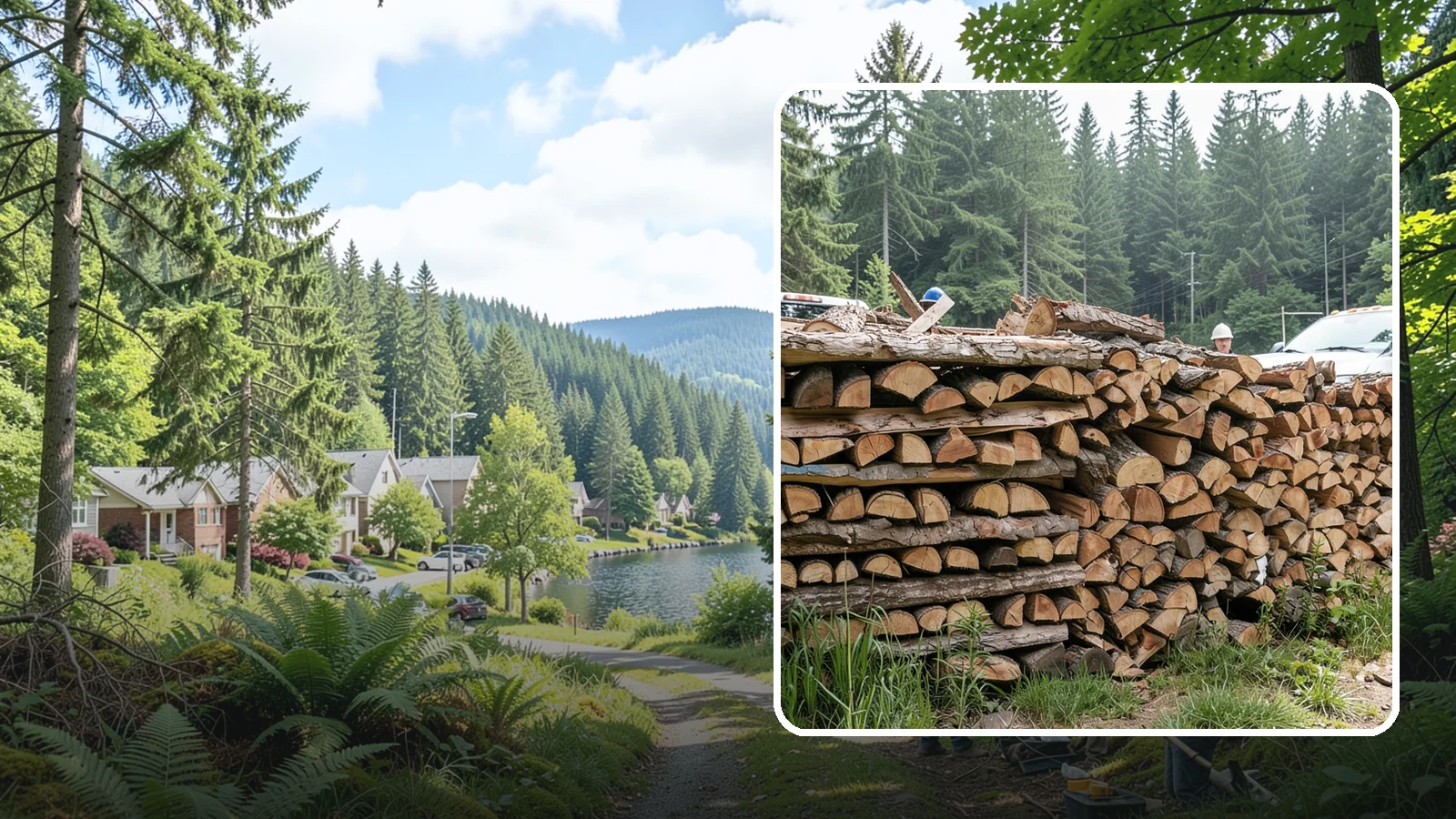 Truckload Firewood in Lake Forest Park, King County, WA - A full truckload of firewood delivered in bulk for heavy burners and larger properties.