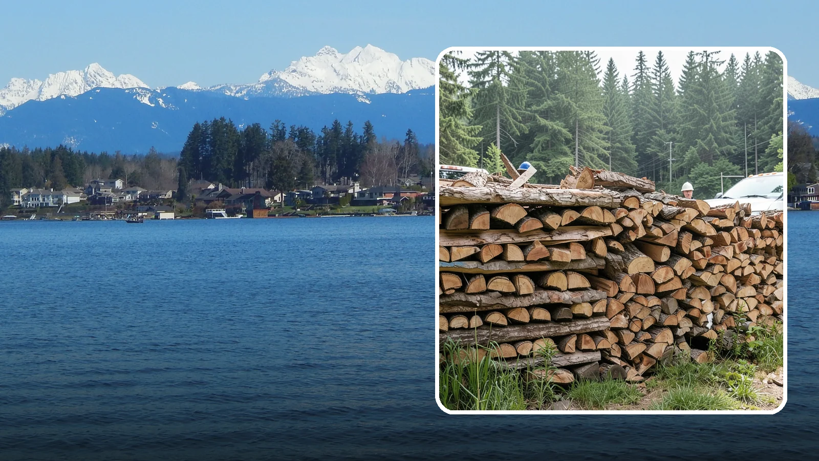 Truckload Firewood in Lake Stevens, Snohomish County, WA - A full truckload of firewood delivered in bulk for heavy burners and larger properties.