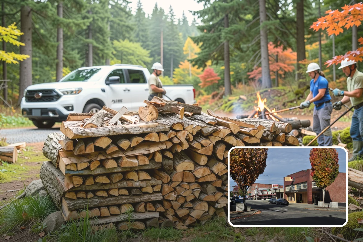 Truckload Firewood in Puyallup, Pierce County, WA - Maximum volume in a single efficient delivery