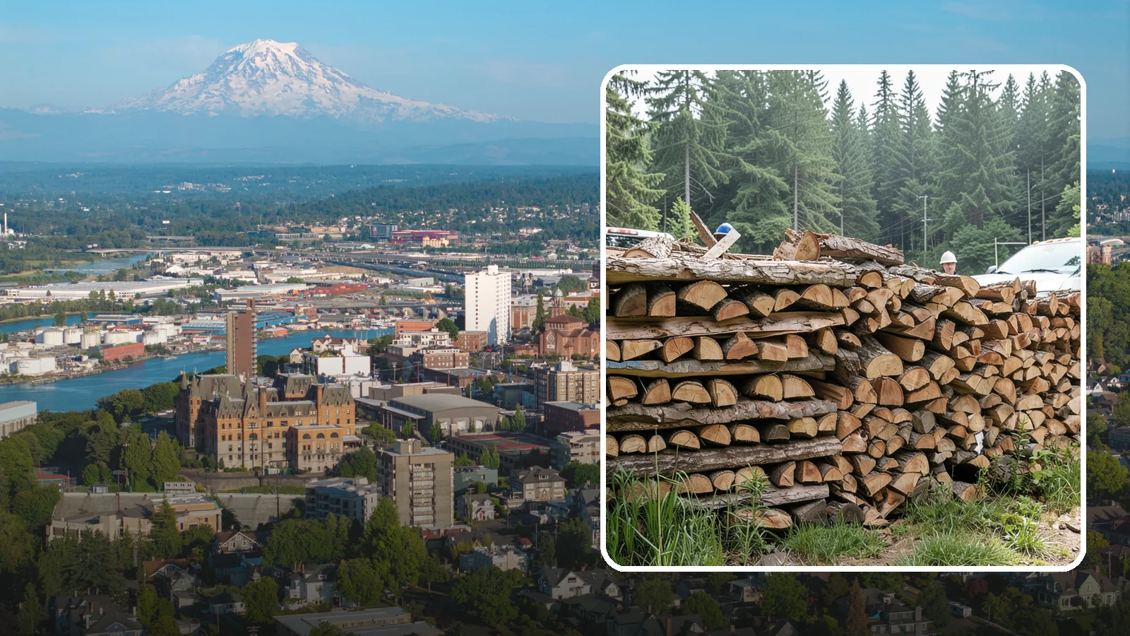 Truckload Firewood in Tacoma, Pierce County, WA - A full truckload of firewood delivered in bulk for heavy burners and larger properties.
