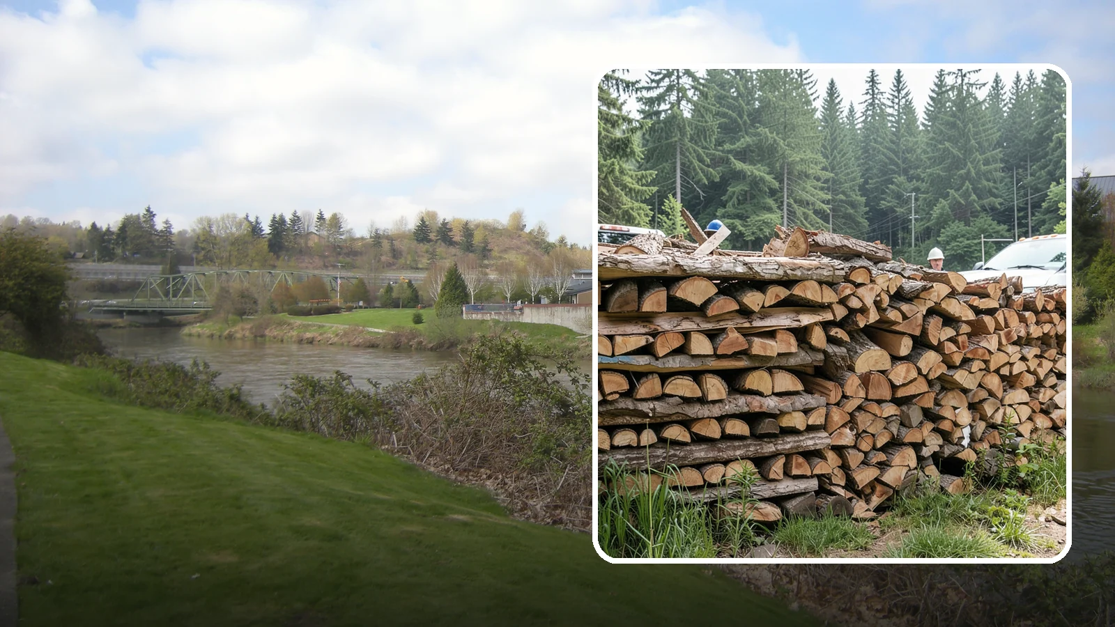 Truckload Firewood in Tukwila, King County, WA - A full truckload of firewood delivered in bulk for heavy burners and larger properties.