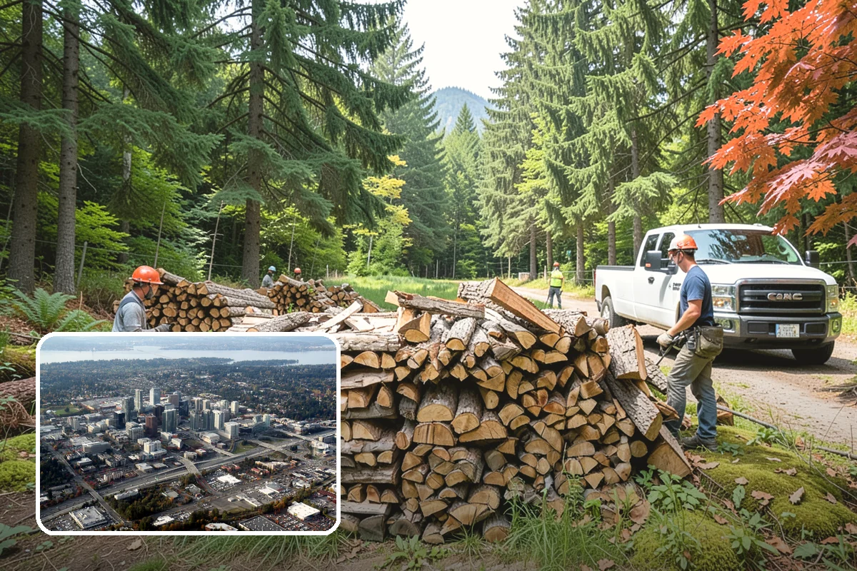 Two Cord Firewood in Bellevue, King County, WA - Ample supply for daily wood-stove heating