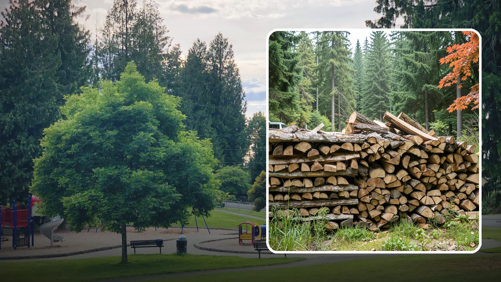 Two Cord Firewood in Bonney Lake, Pierce County, WA - Two full cords of seasoned firewood for households that rely on wood as a primary heat source.