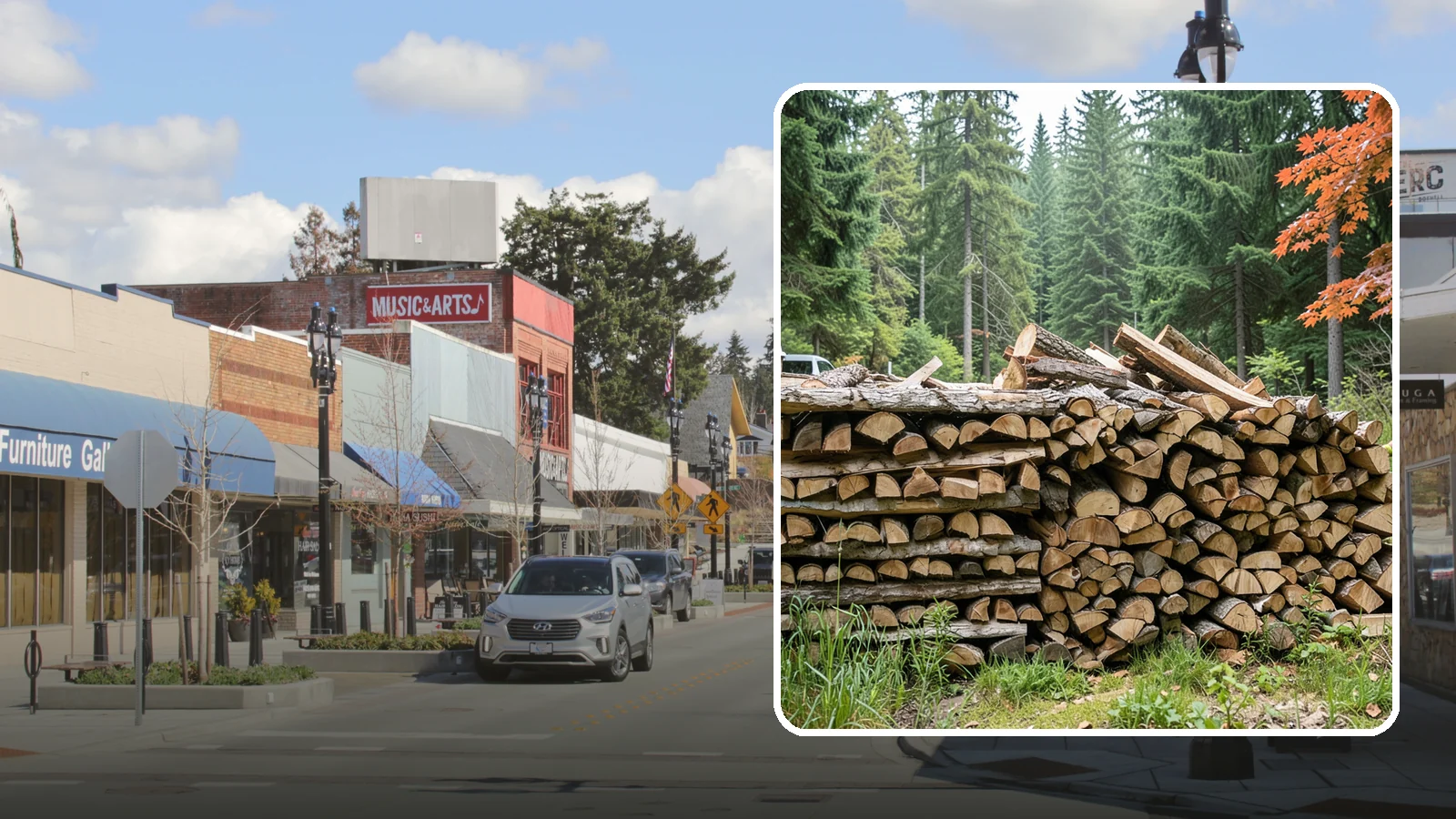 Two Cord Firewood in Bothell, King County, WA - Two full cords of seasoned firewood for households that rely on wood as a primary heat source.