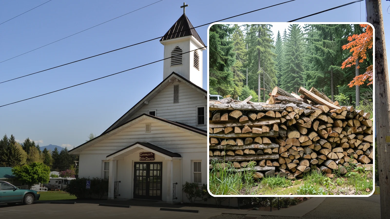 Two Cord Firewood in Concrete, Skagit County, WA - Two full cords of seasoned firewood for households that rely on wood as a primary heat source.