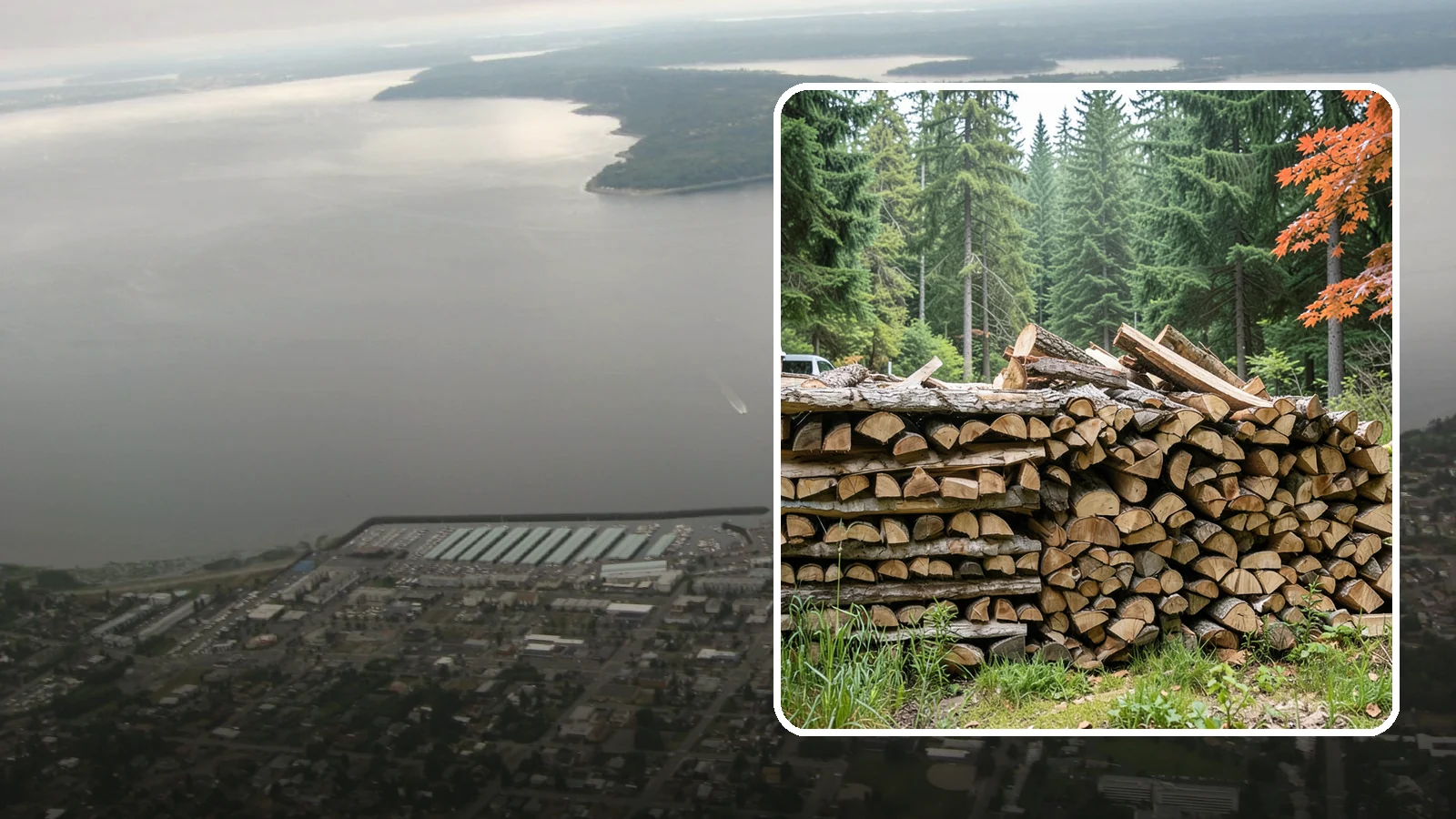 Two Cord Firewood in Des Moines, King County, WA - Two full cords of seasoned firewood for households that rely on wood as a primary heat source.