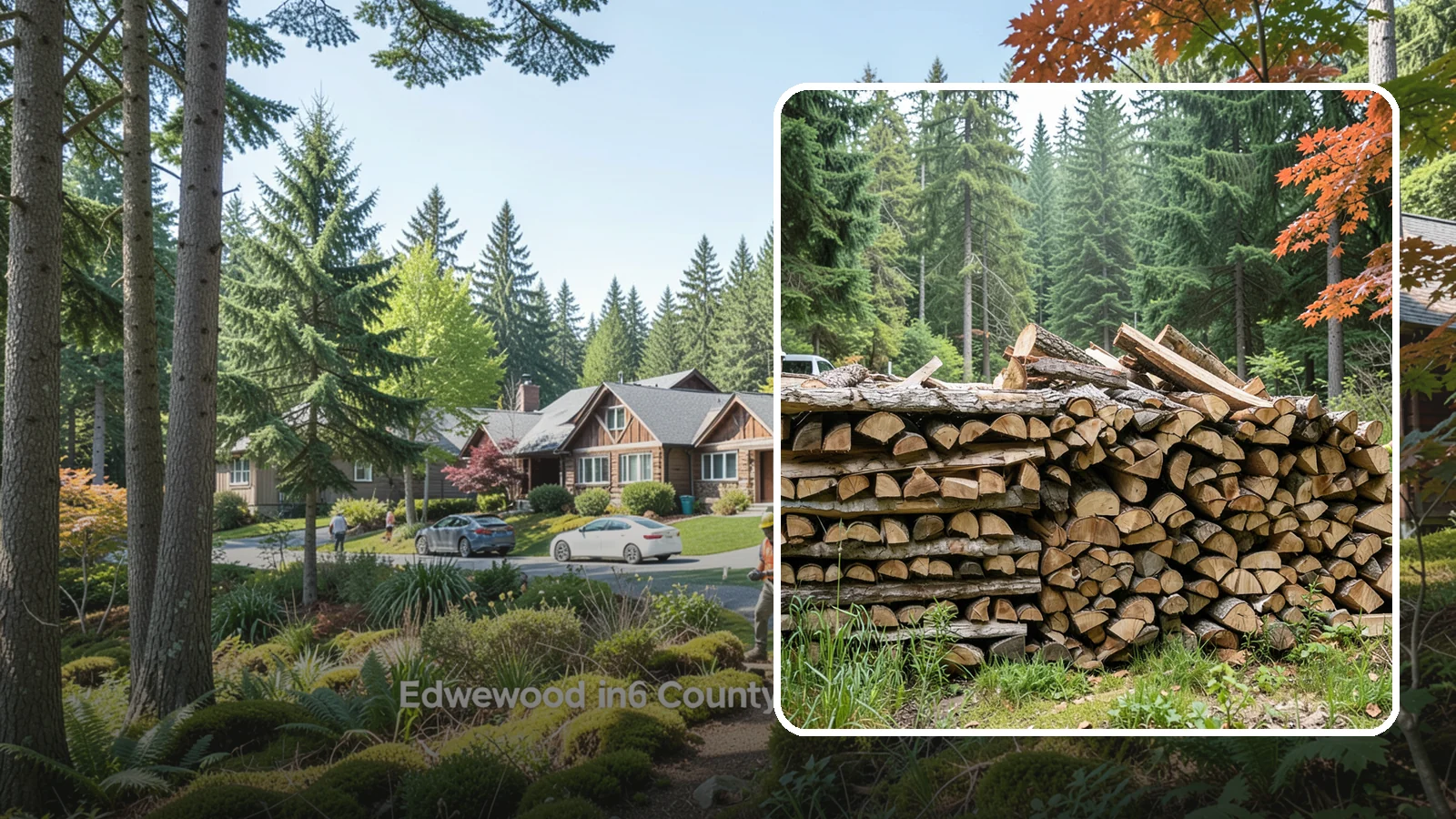 Two Cord Firewood in Edgewood, Pierce County, WA - Two full cords of seasoned firewood for households that rely on wood as a primary heat source.