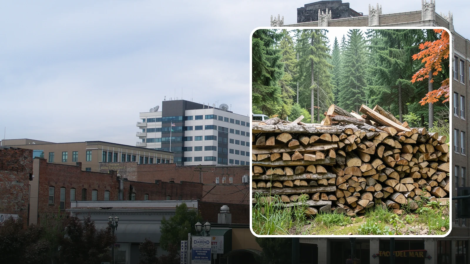 Two Cord Firewood in Everett, Snohomish County, WA - Two full cords of seasoned firewood for households that rely on wood as a primary heat source.