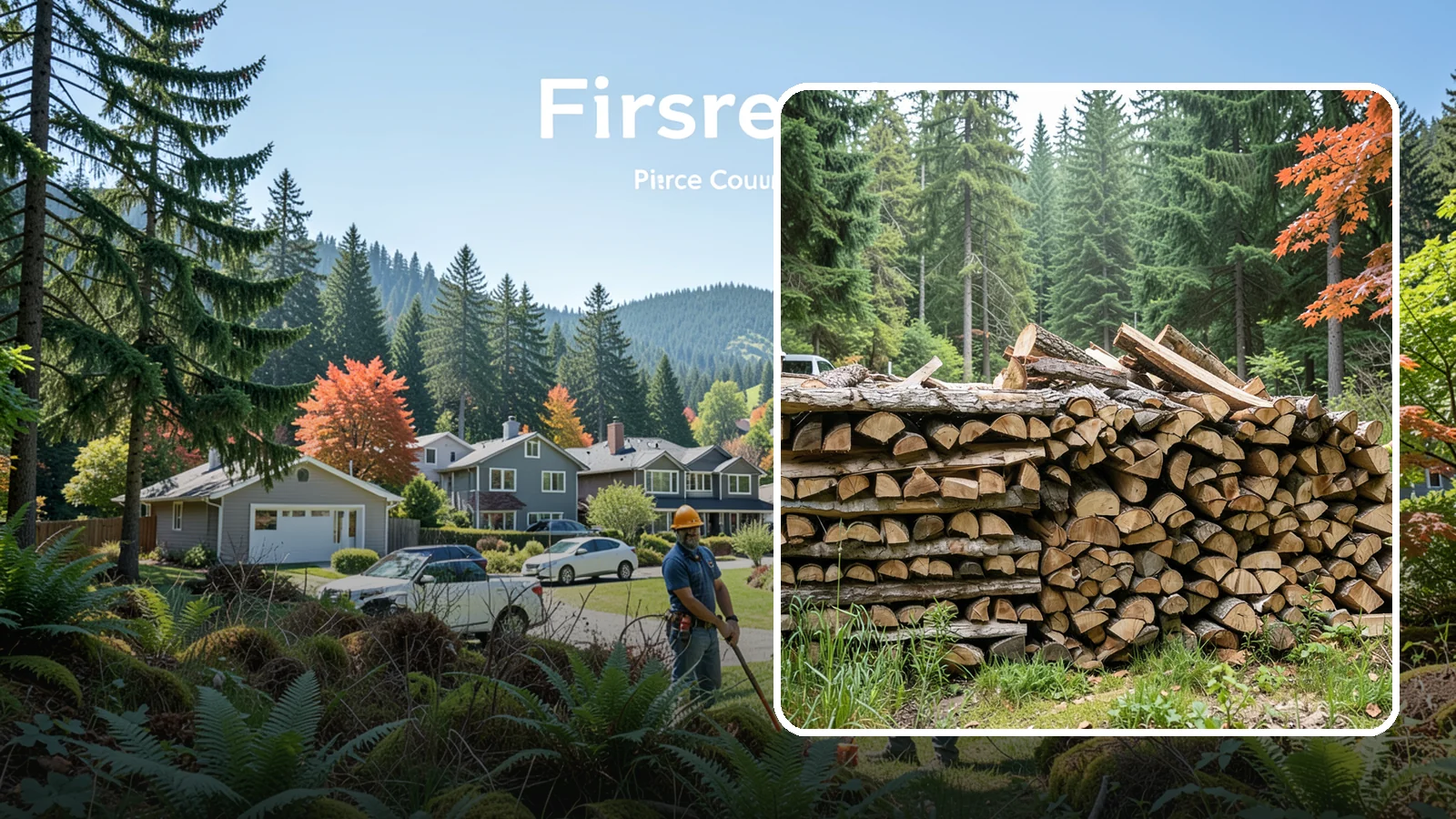 Two Cord Firewood in Fircrest, Pierce County, WA - Two full cords of seasoned firewood for households that rely on wood as a primary heat source.